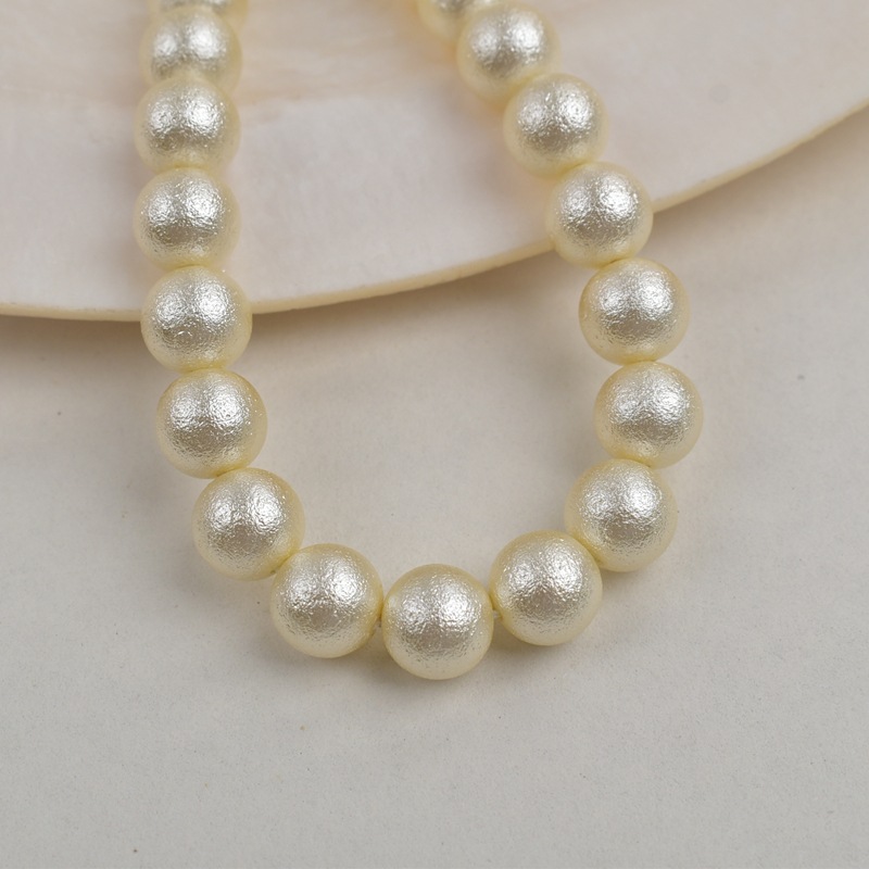 Beige-imitation cotton pearls