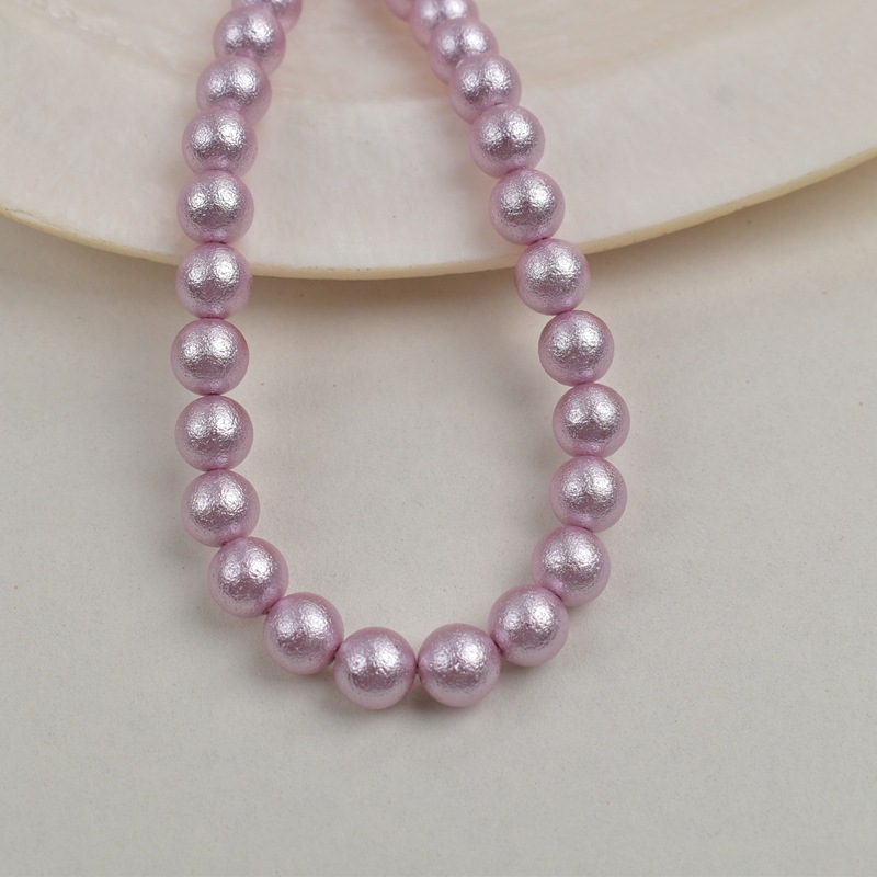 Pink purple-imitation cotton pearl
