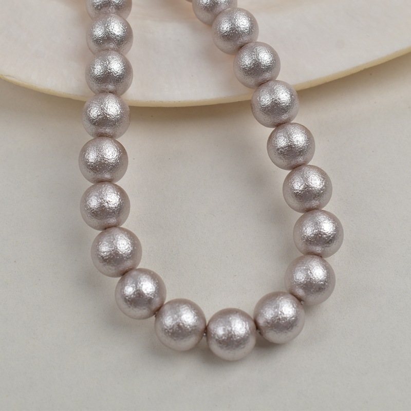 Light brown-imitation cotton pearls