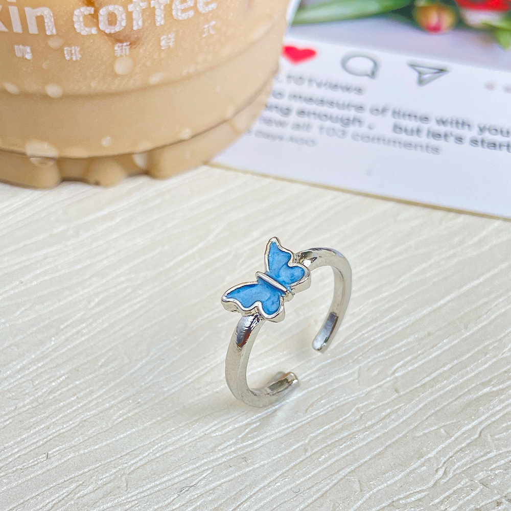 Butterfly ring Blue