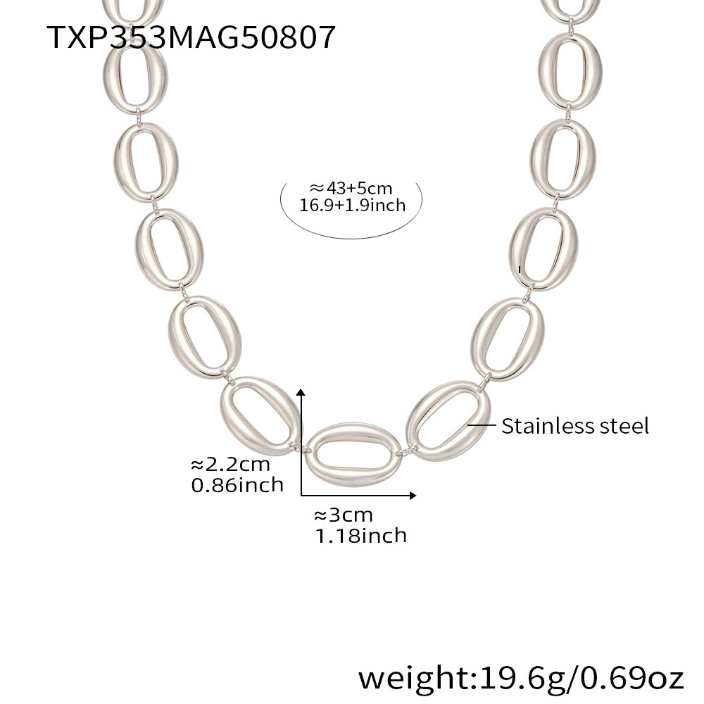 Steel-colored necklace