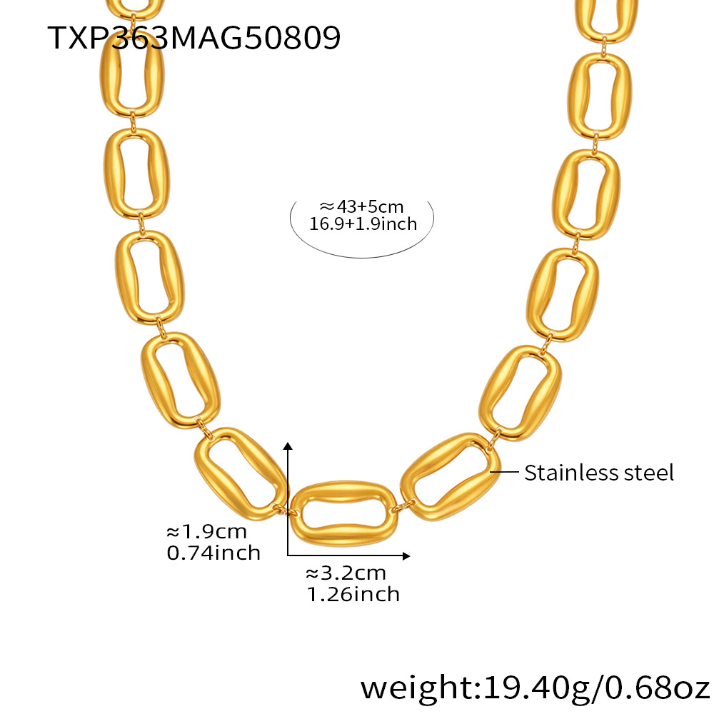 TXP363- Golden Necklace 43 5cm