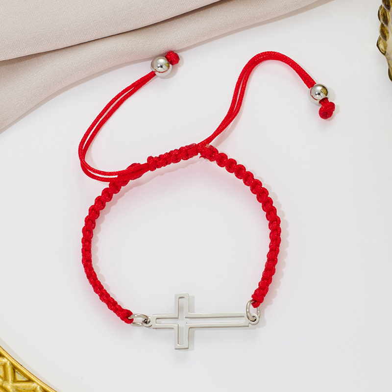 Steel-colored red rope