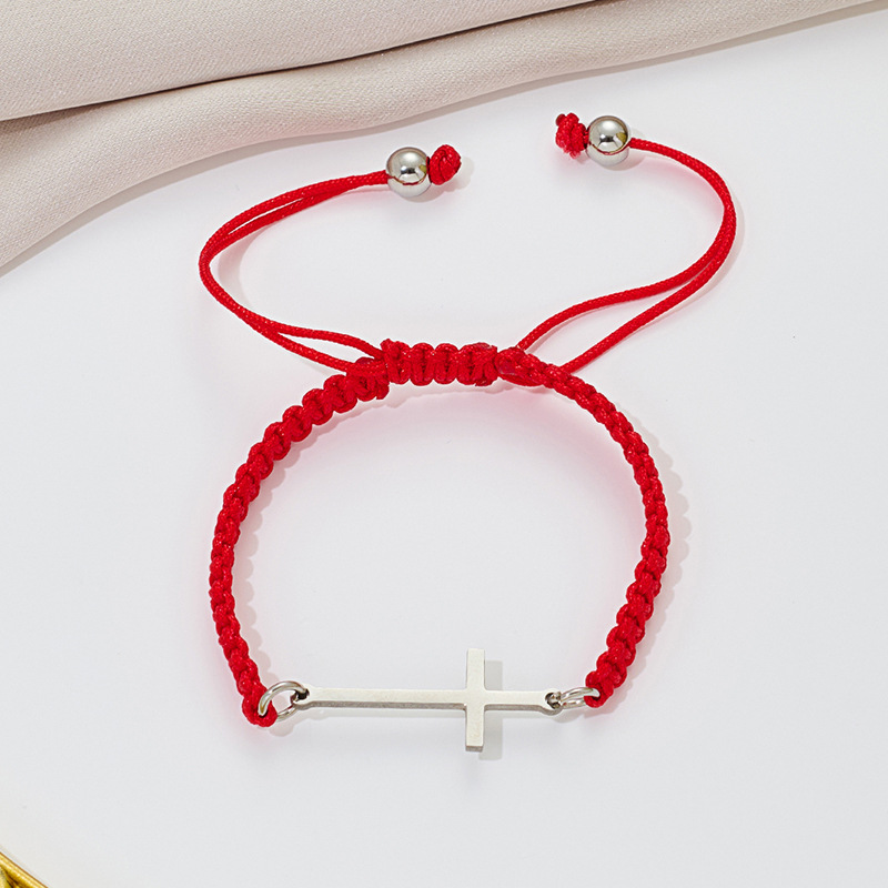 Steel-colored red rope
