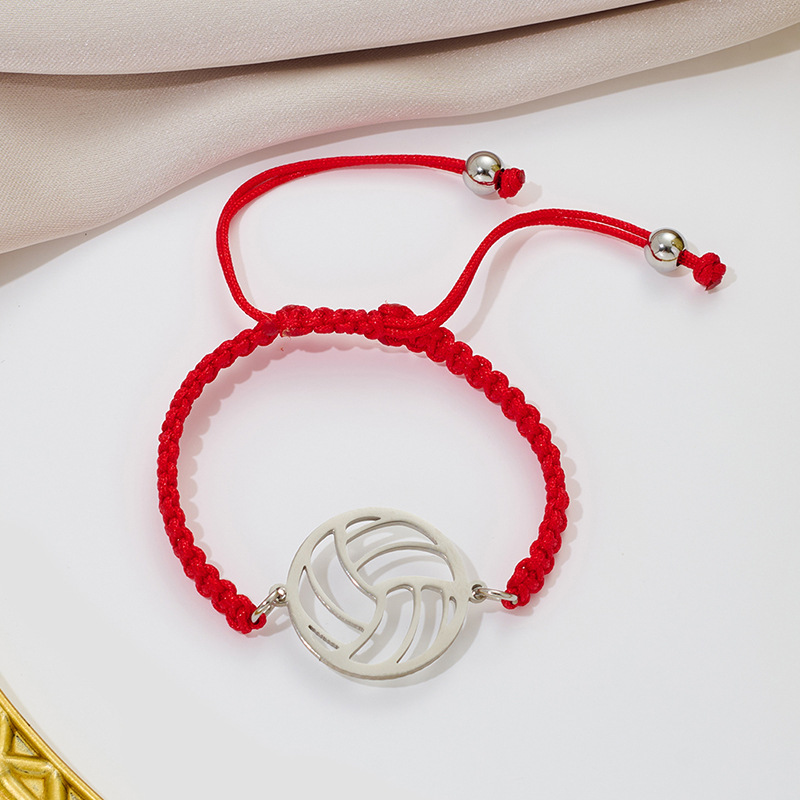 Steel-colored red rope