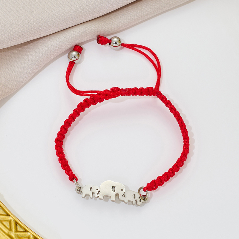 Steel-colored red rope