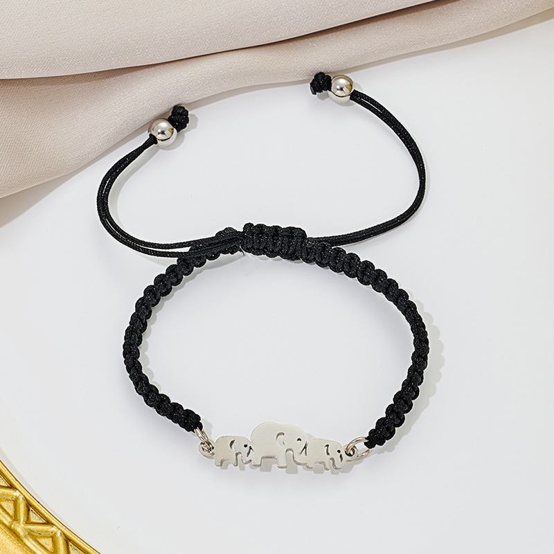 Steel-colored black rope