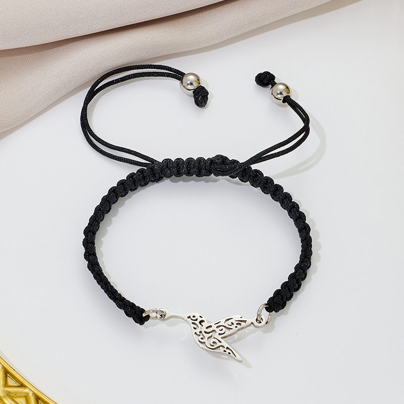 Steel-colored black rope