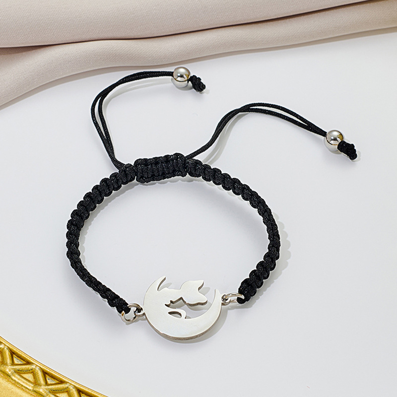 Steel-colored black rope