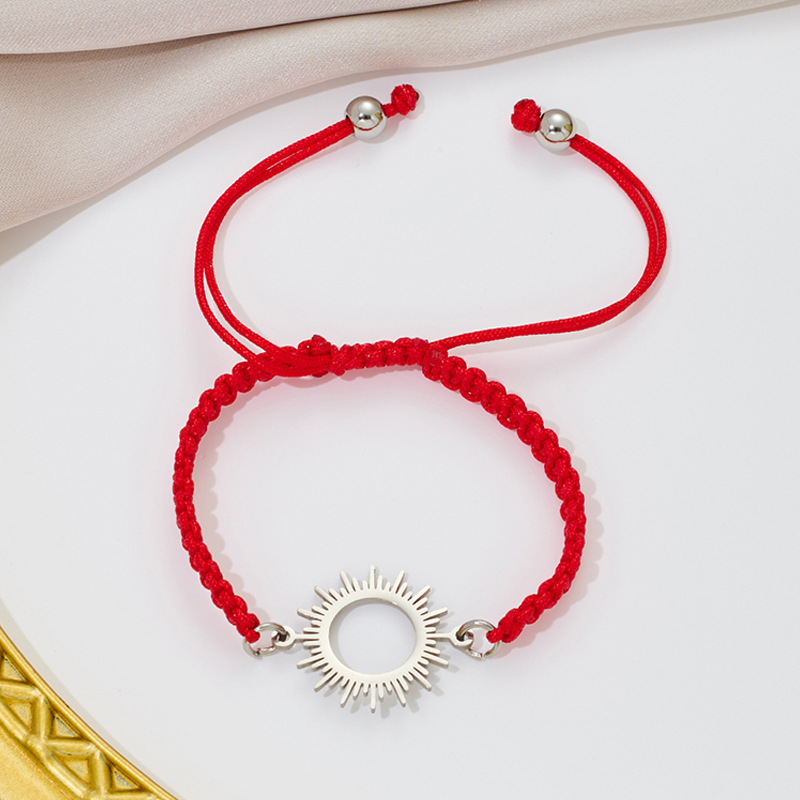 Steel-colored red rope