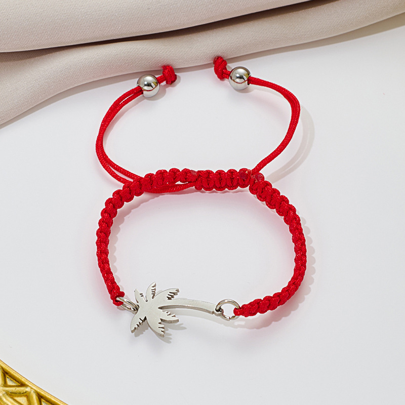 Steel-colored red rope