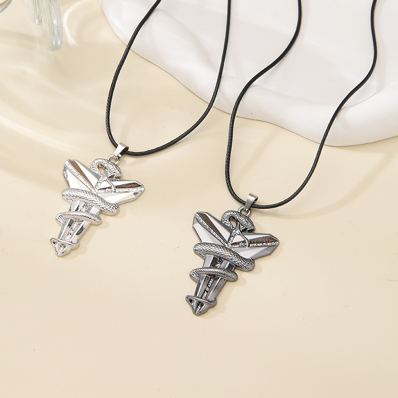 Silver [with 45 5cm wax rope]