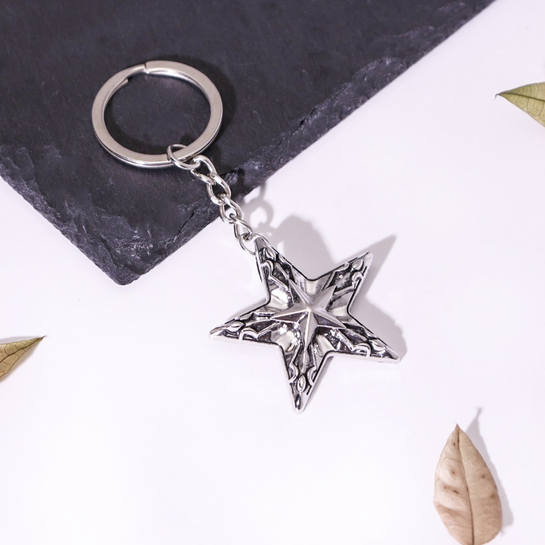 Five-pointed star key chain