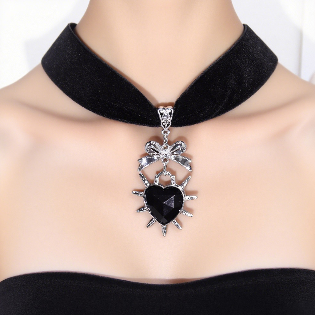 Black [33cm+5cm velvet chain]