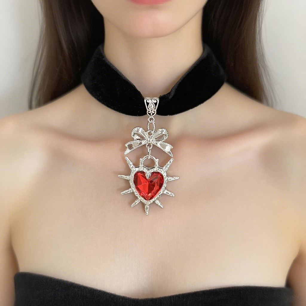 Red [33cm+5cm velvet chain]