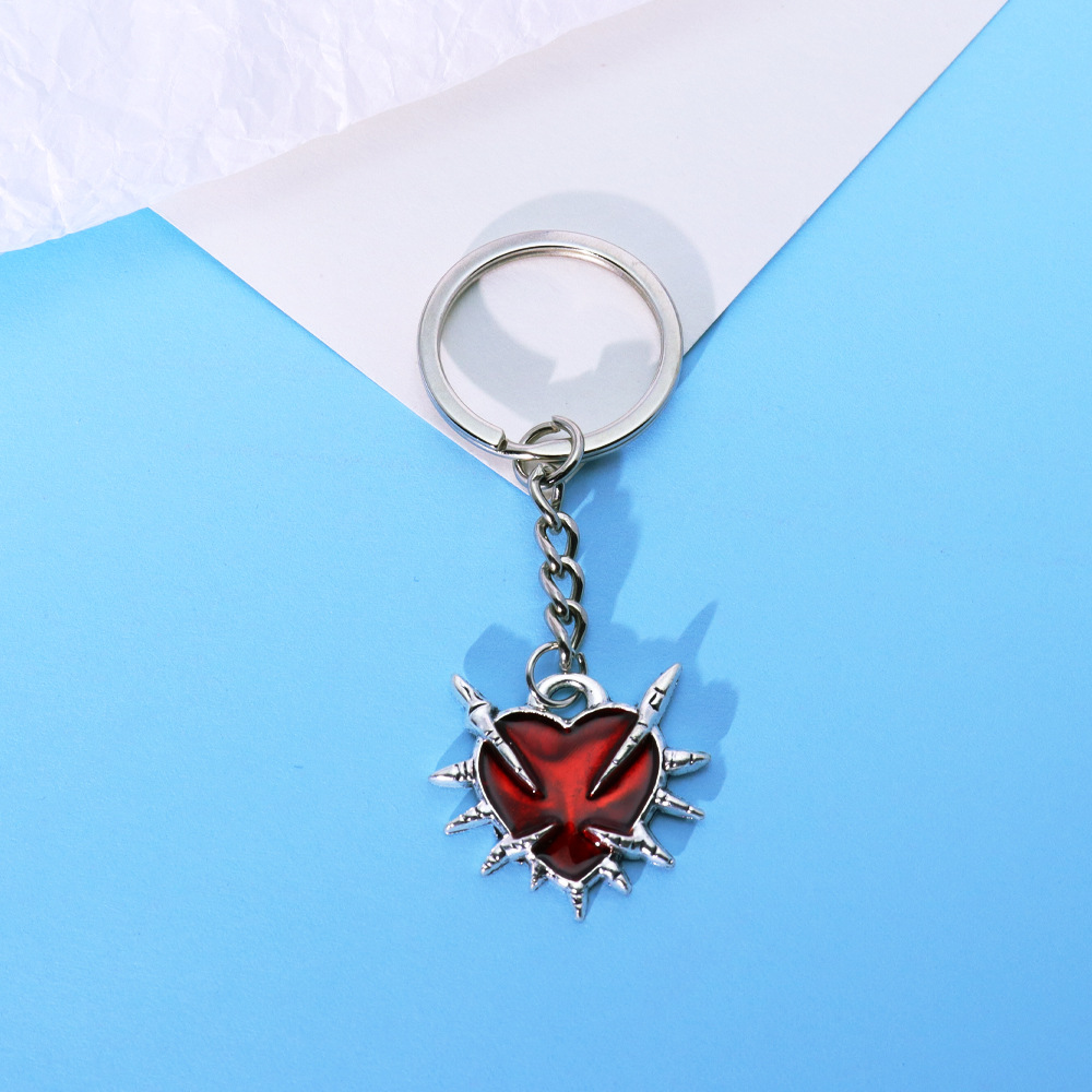 Red heart single button