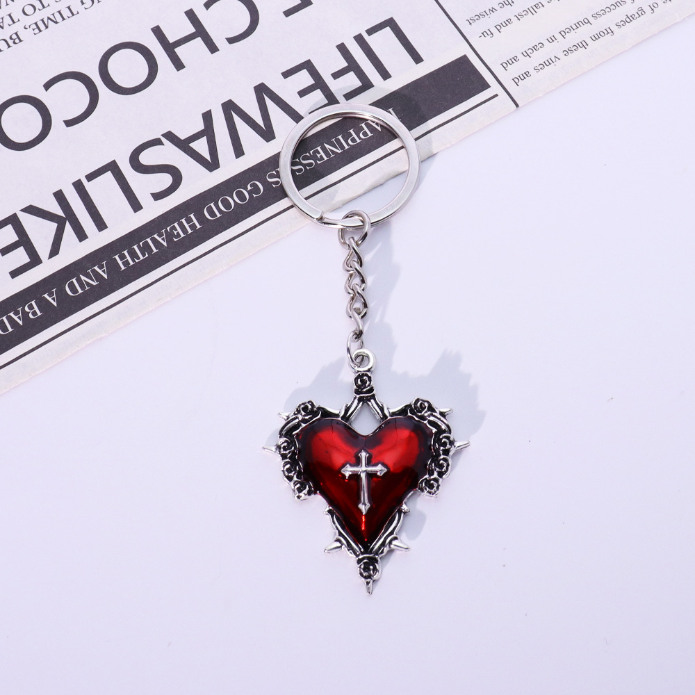 Red heart single button