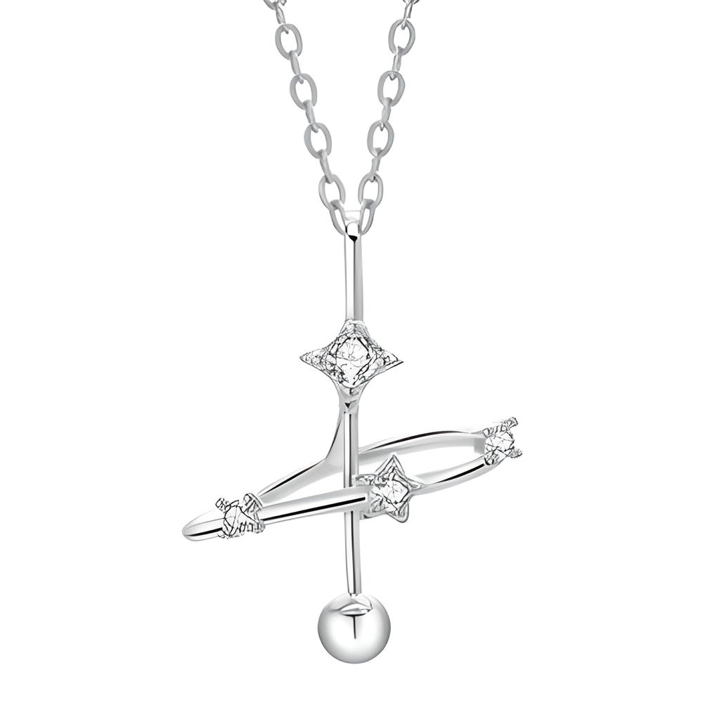 D2556-White gold-with chain holder