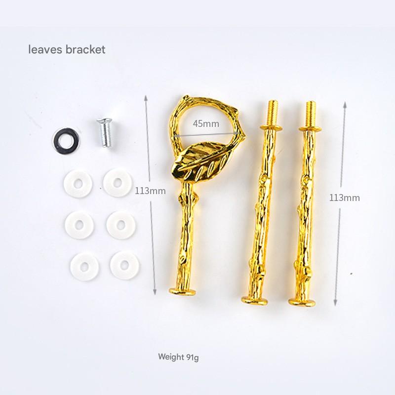 Fruit tray support_leaves_gold set