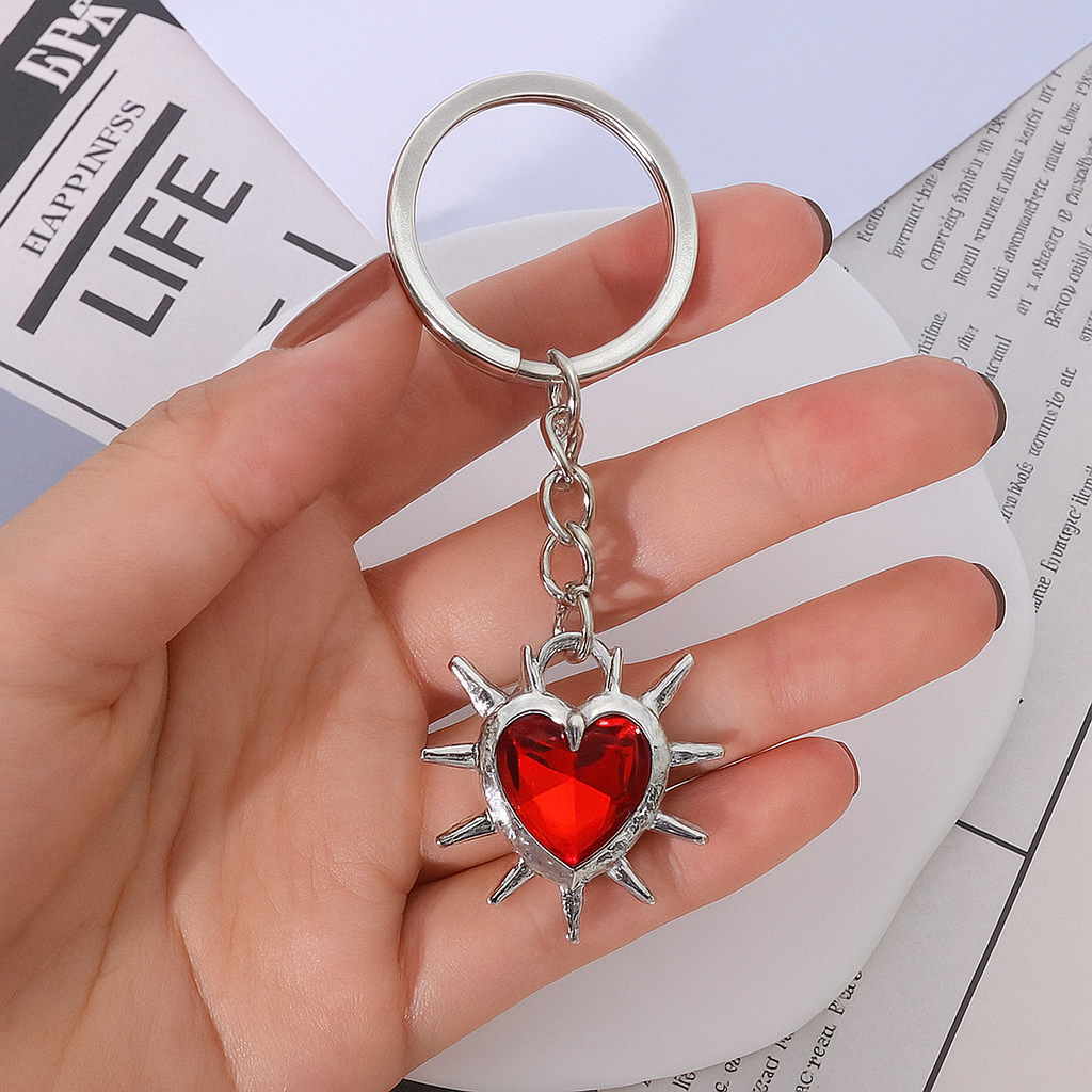 Red heart single button