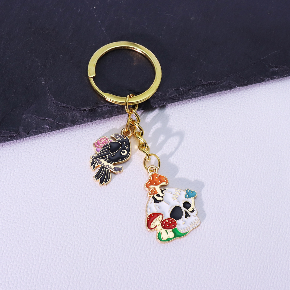 Poisonous mushroom skull crow-07