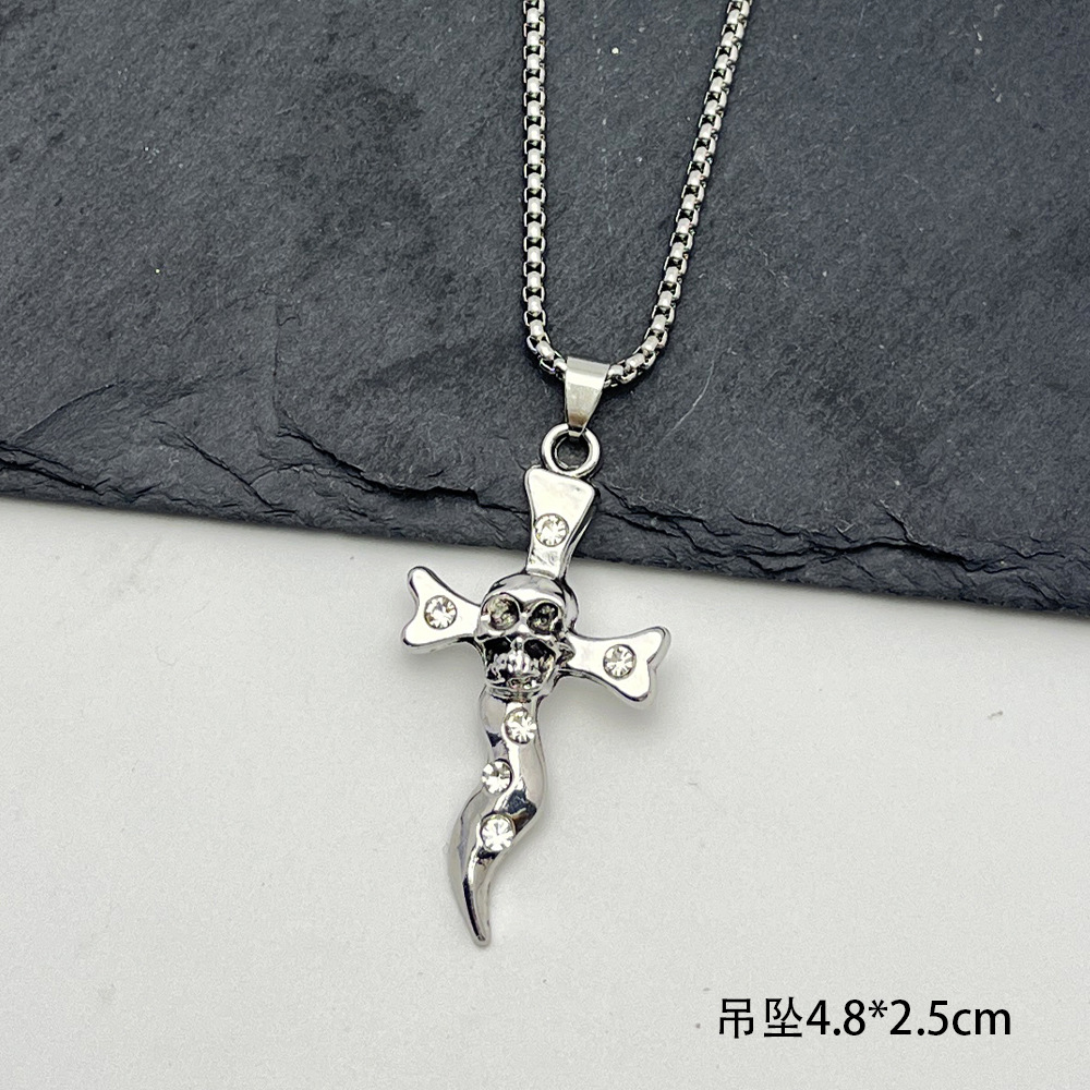 A skull drills a cross