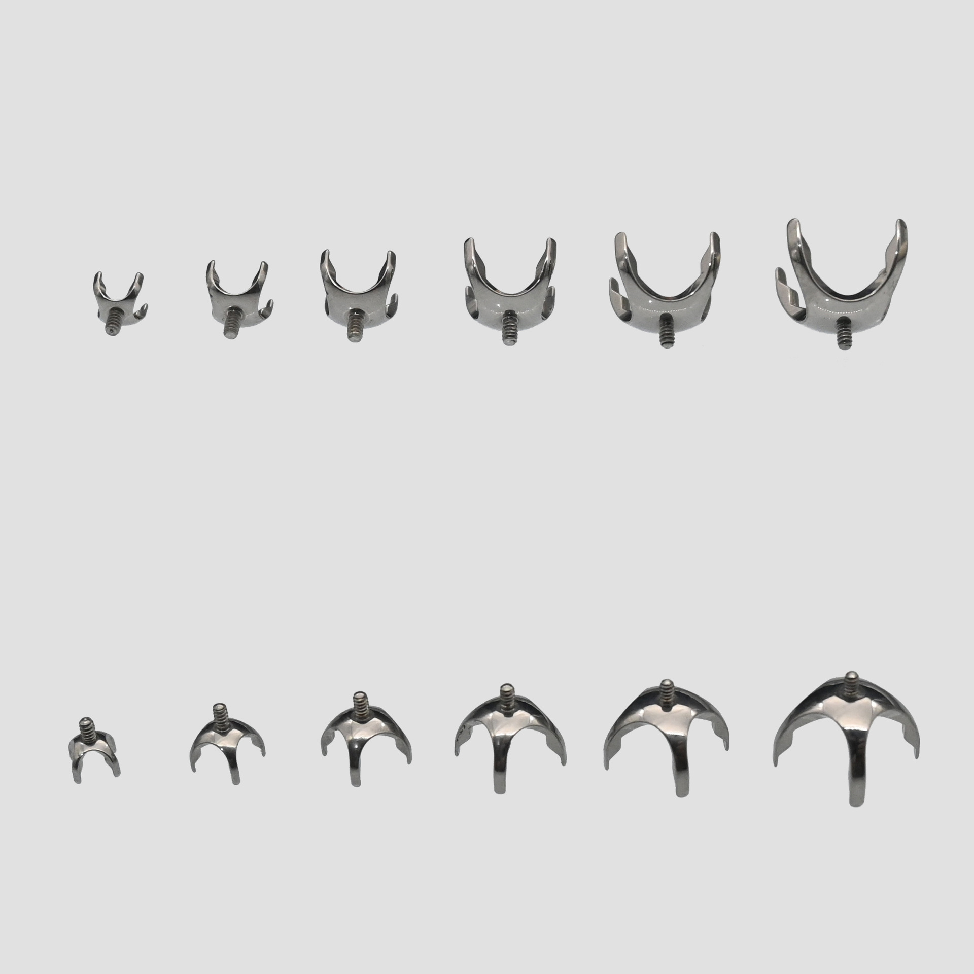 Arc bottom teeth 0.9*4mm empty support