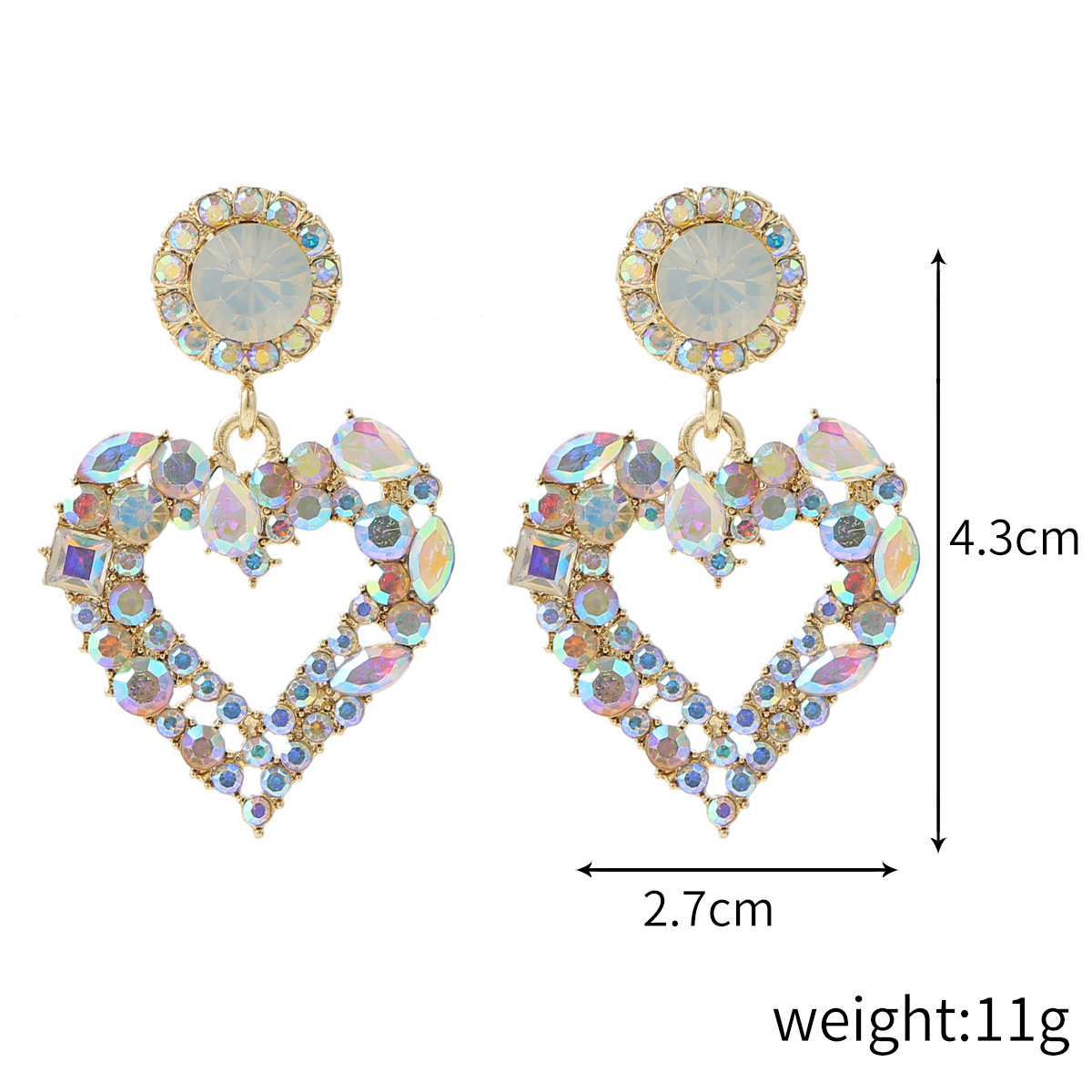 E2109-13 white ab rhinestone