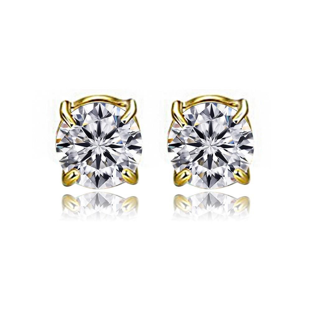 6mm Gold White Diamond (a pair)