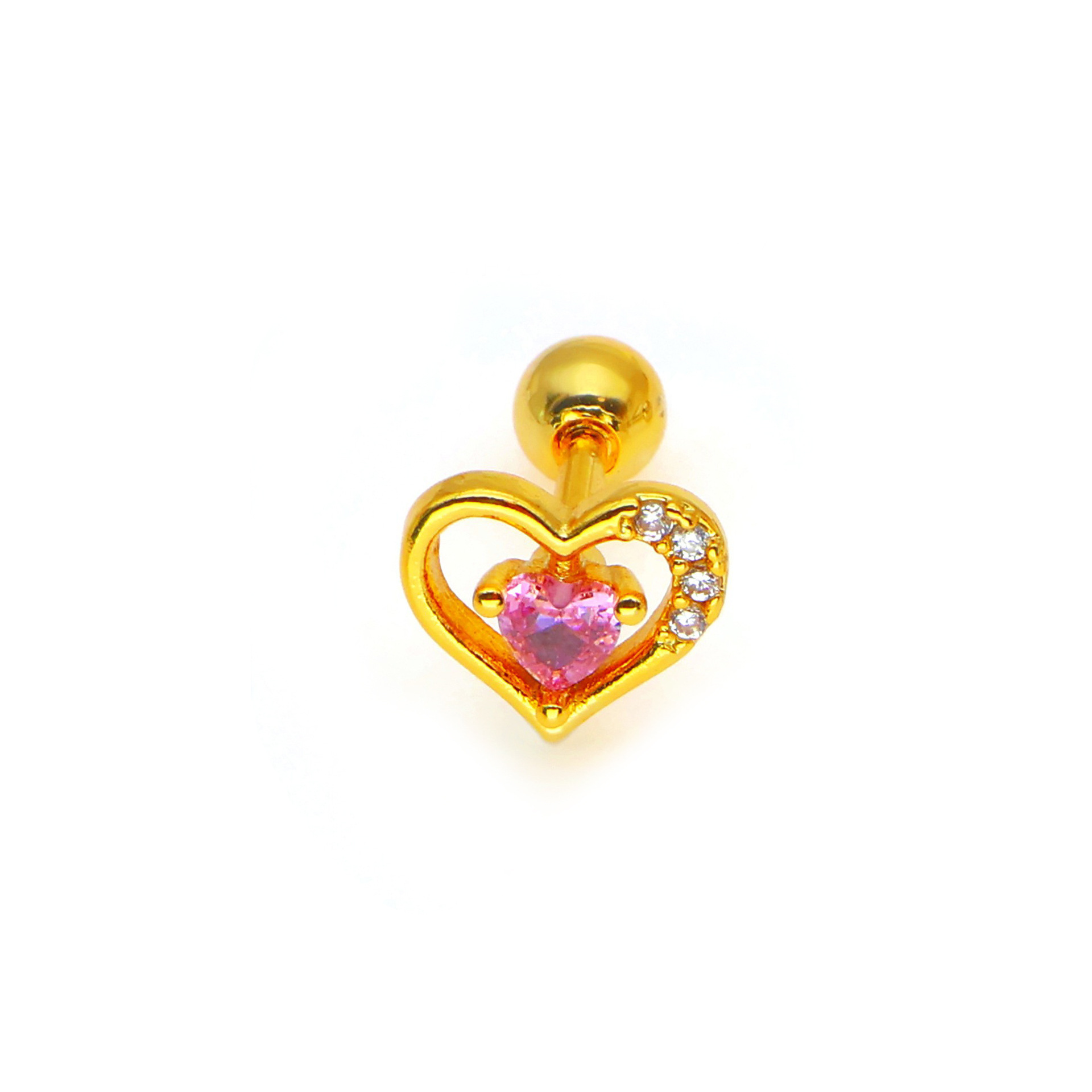 Heart-shaped pink (18k gold)