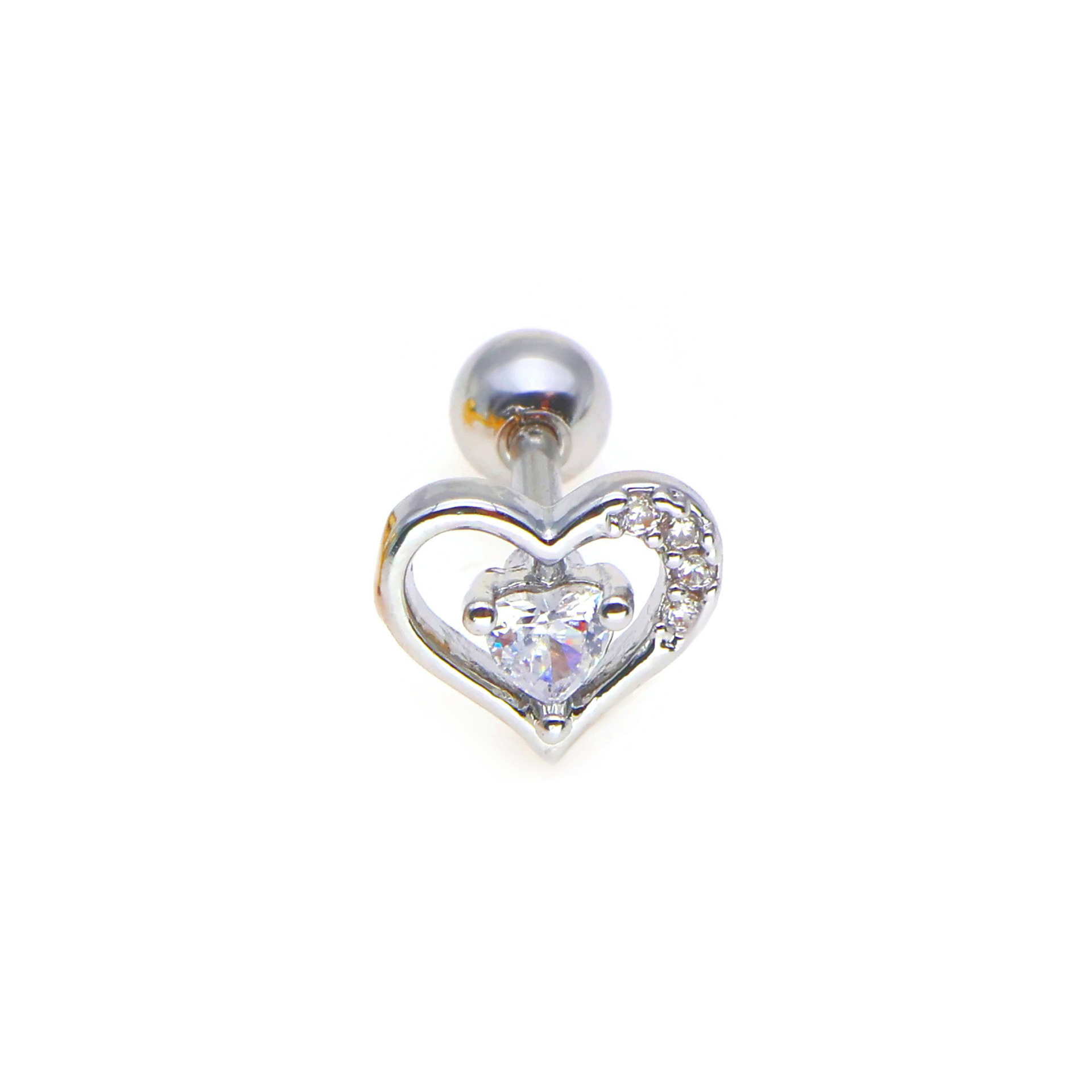 Heart-shaped white (platinum)