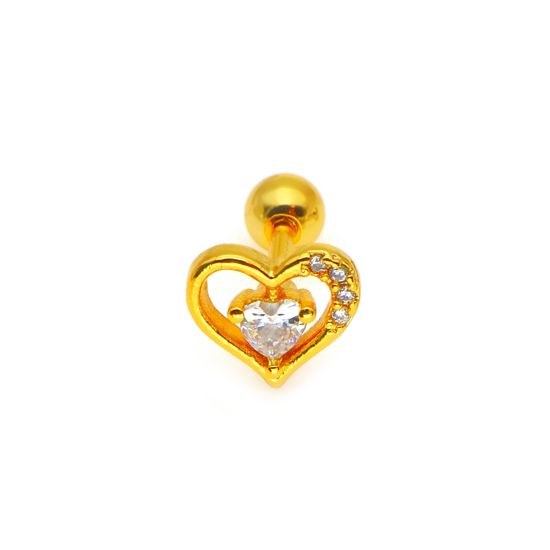 Heart-shaped white (18k gold)