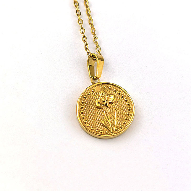 February iris-necklace 45cm with 5cm extender chain