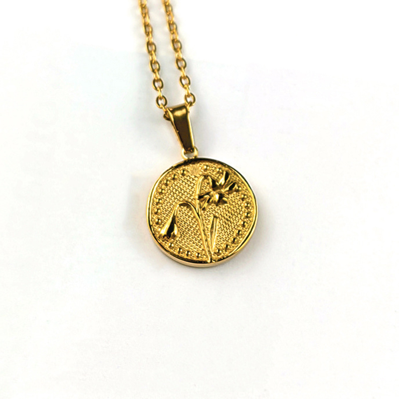 December narcissus-necklace 45cm with 5cm extender chain