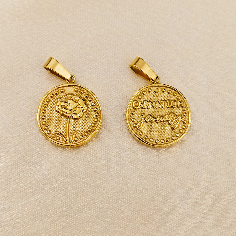 January carnation-pendant