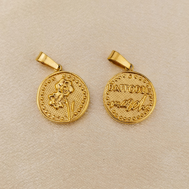 March yellow narcissus-pendant