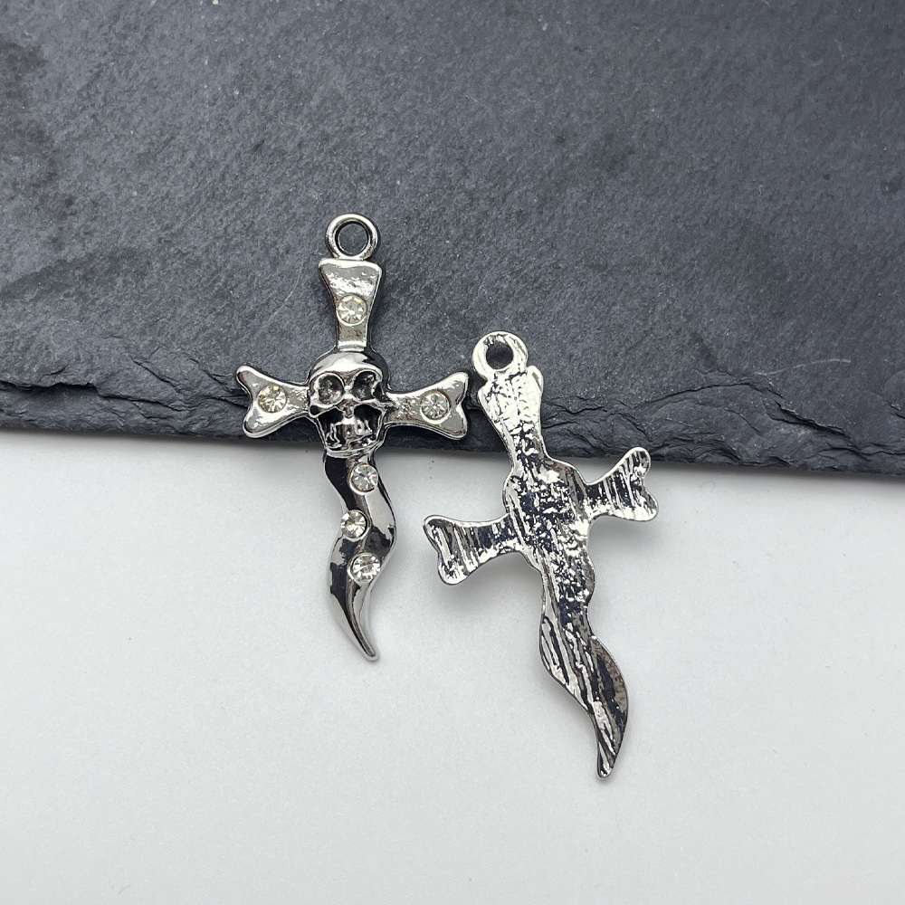 A skull drills a cross