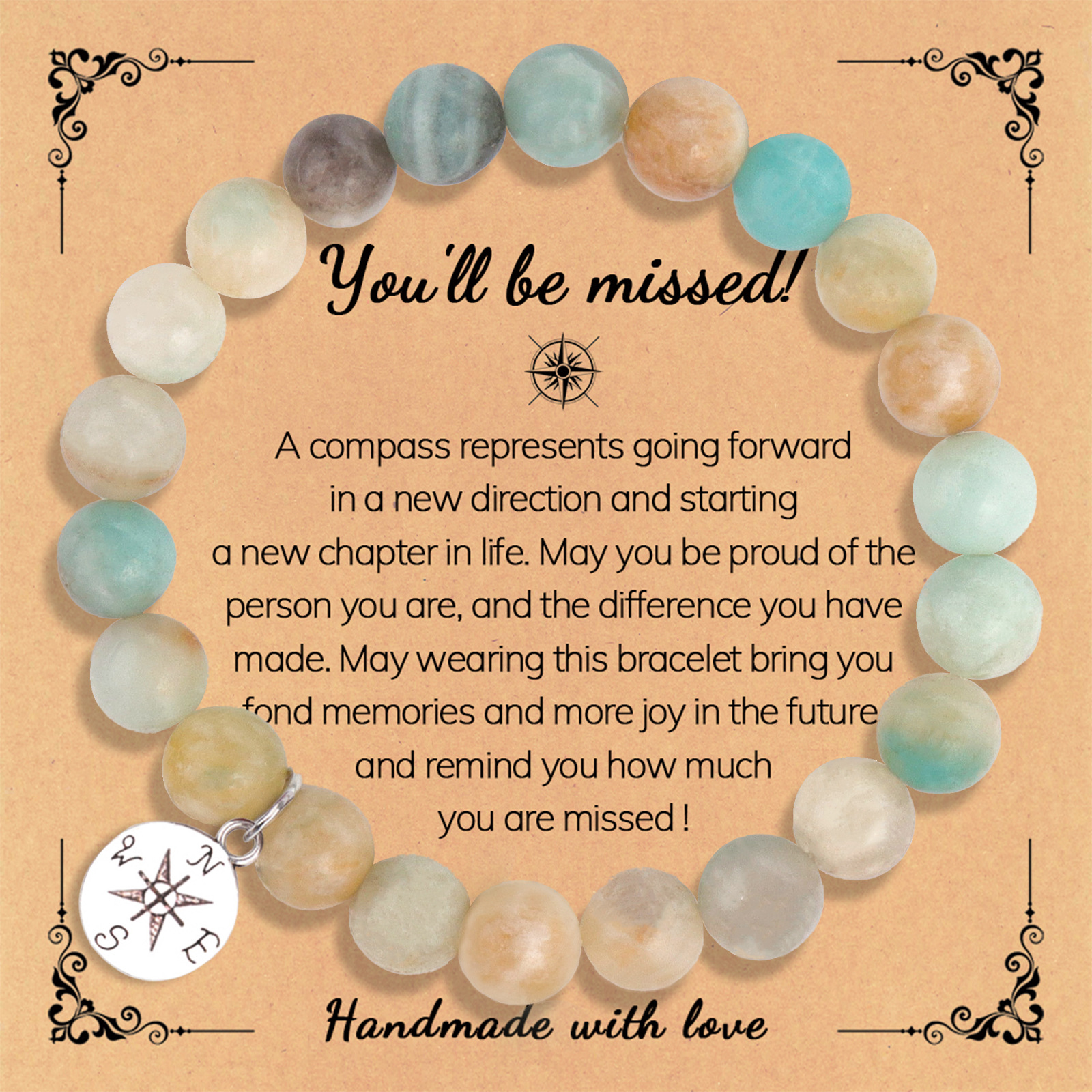 Amazon Stone Compass Pendant You'll Card