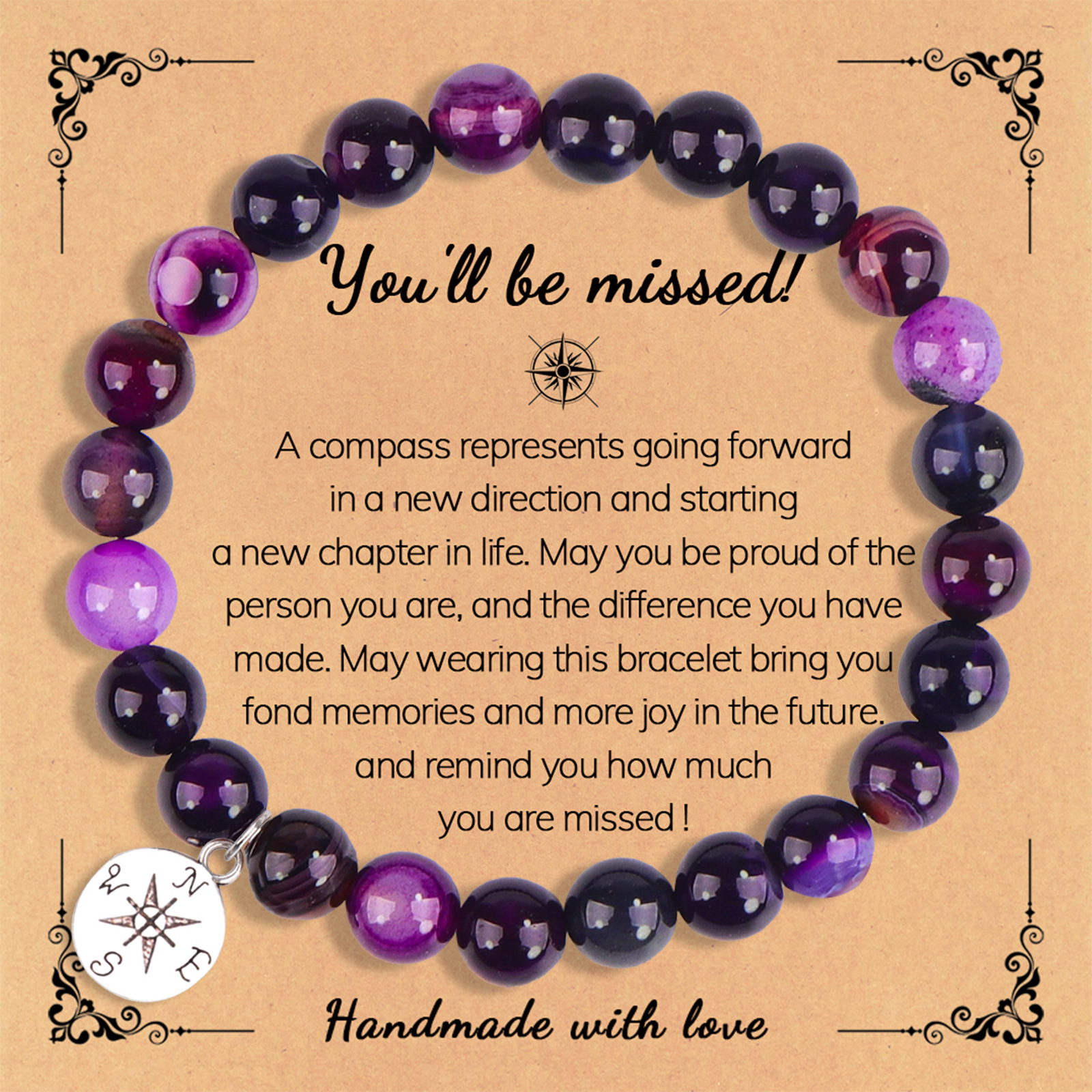 Amethyst Compass pendant you'll card