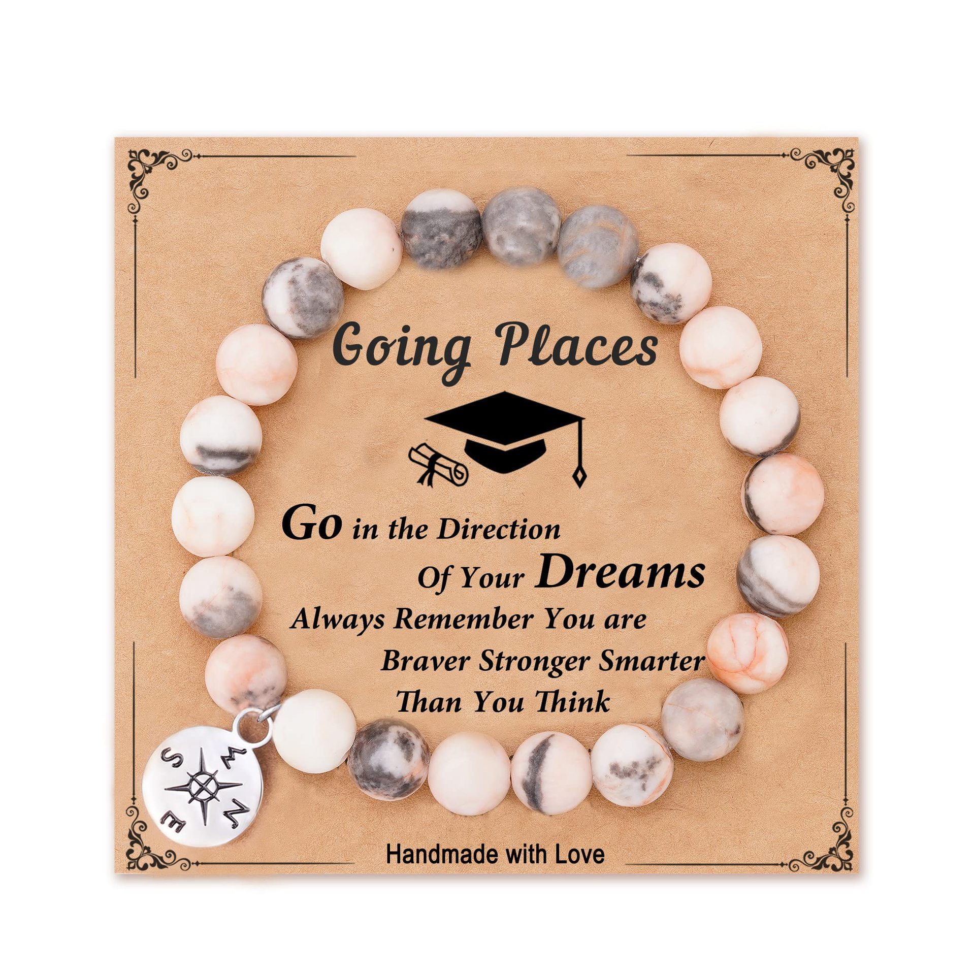 Pink zebra compass pendant going card