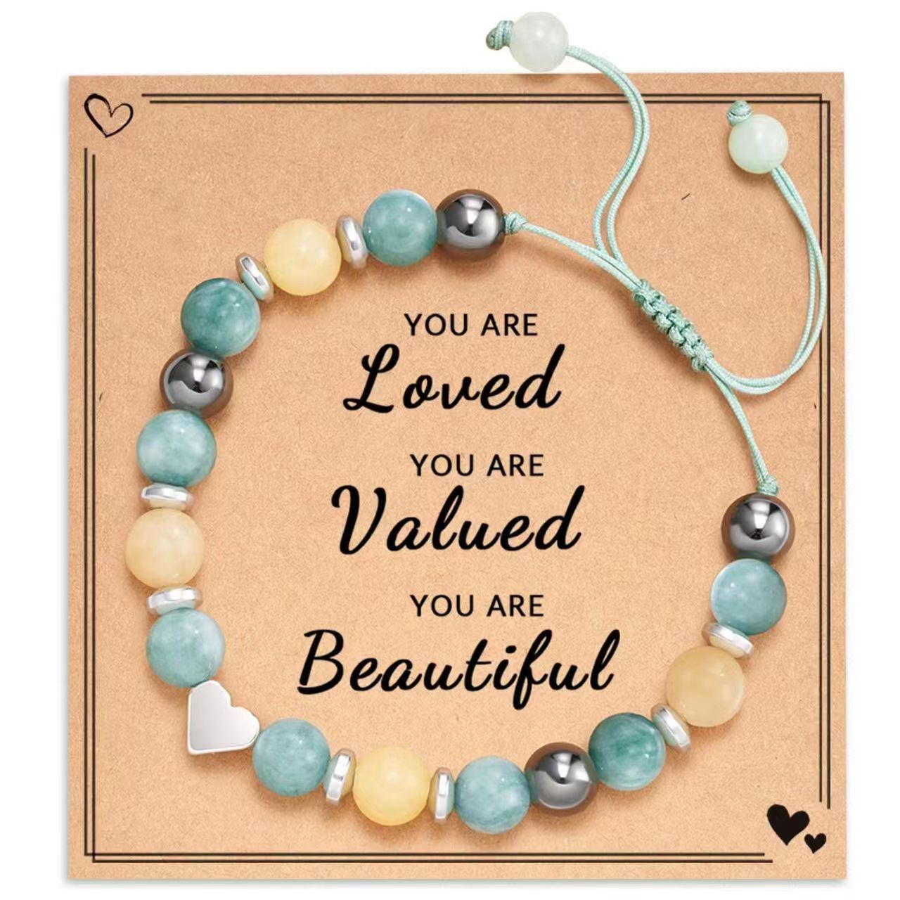 Yellow blue magnet love Y0U ARE card