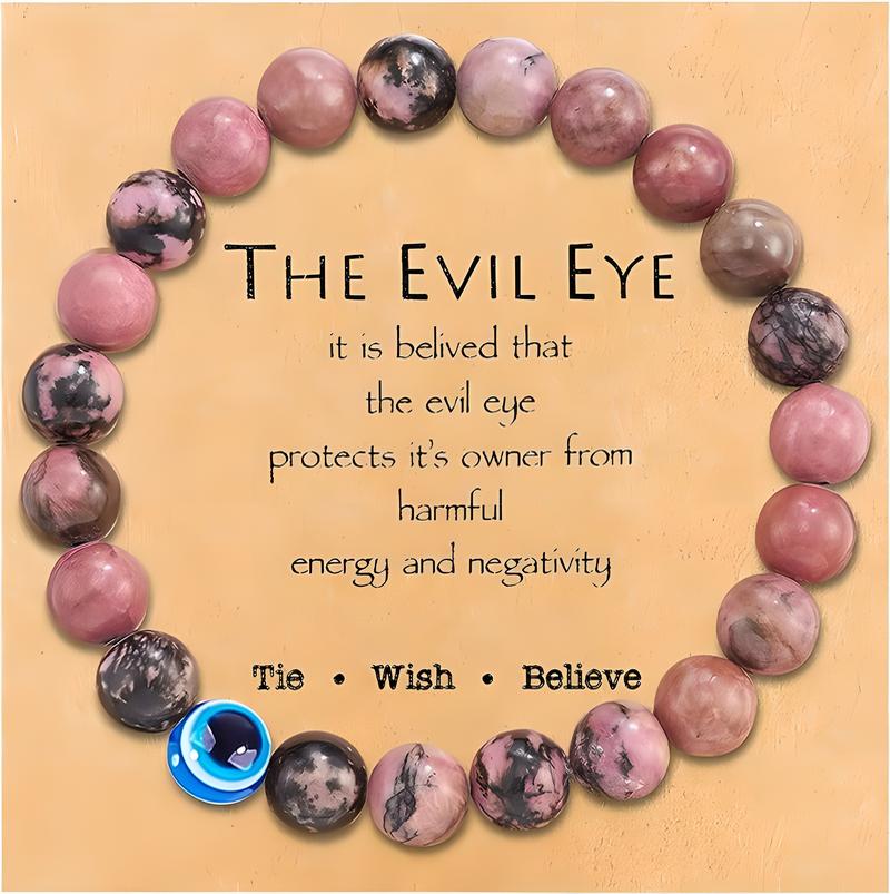 Black line rhodochrosite devil's eye the card