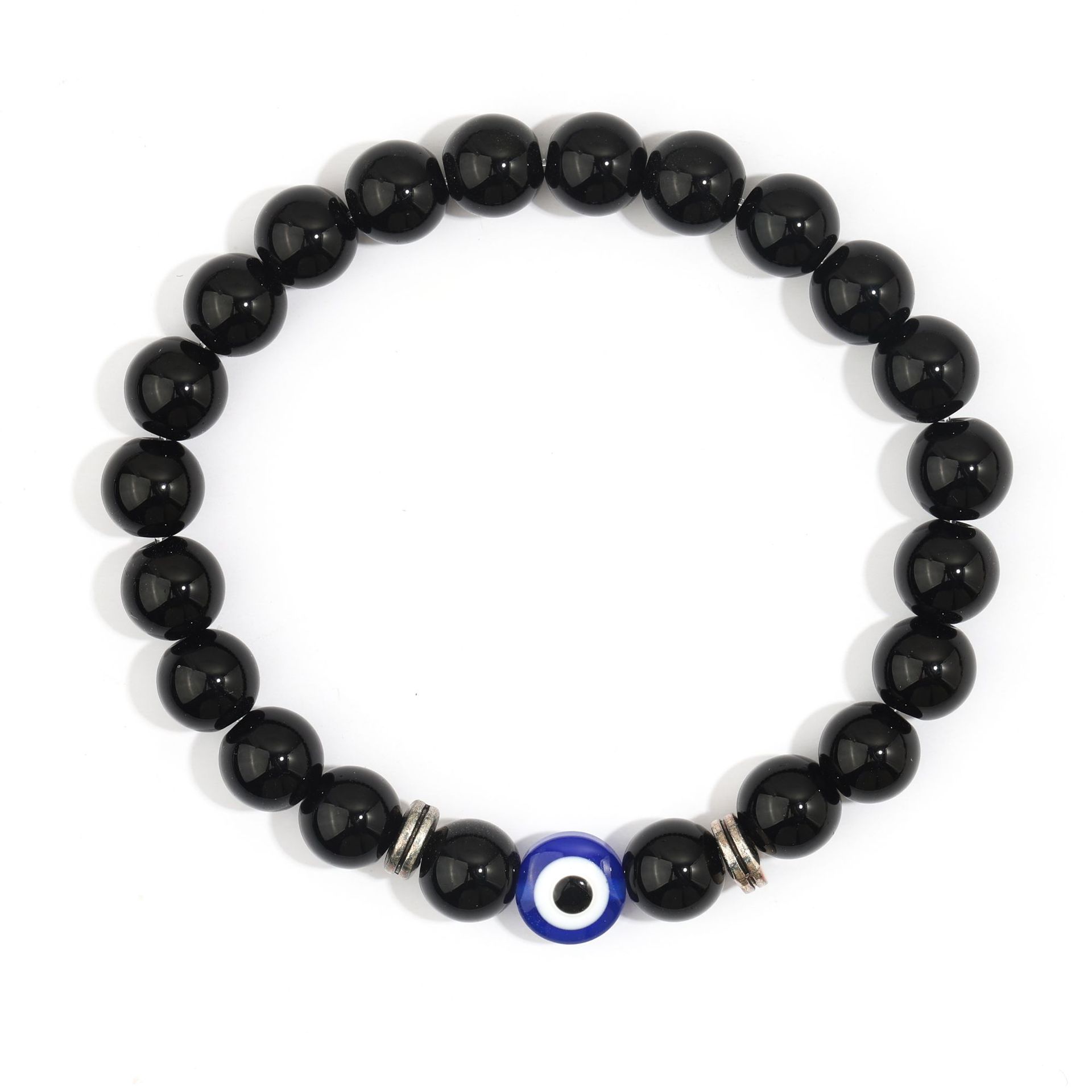 Obsidian devil's eye bracelet