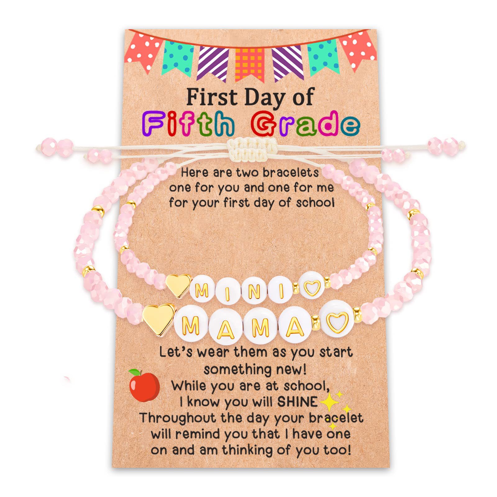 MAMA pink bead bracelet Fifth Grade