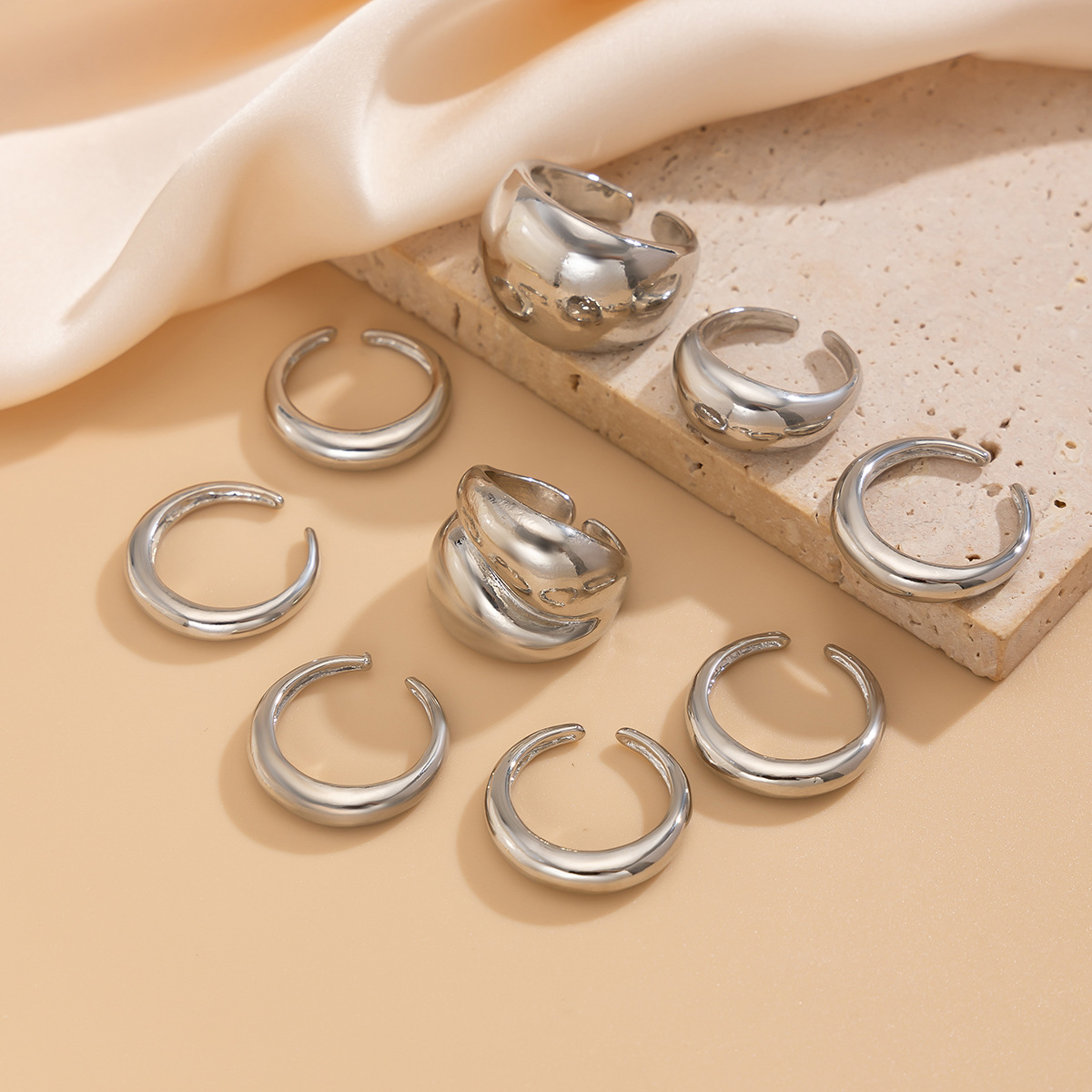 Silver nine-piece set
