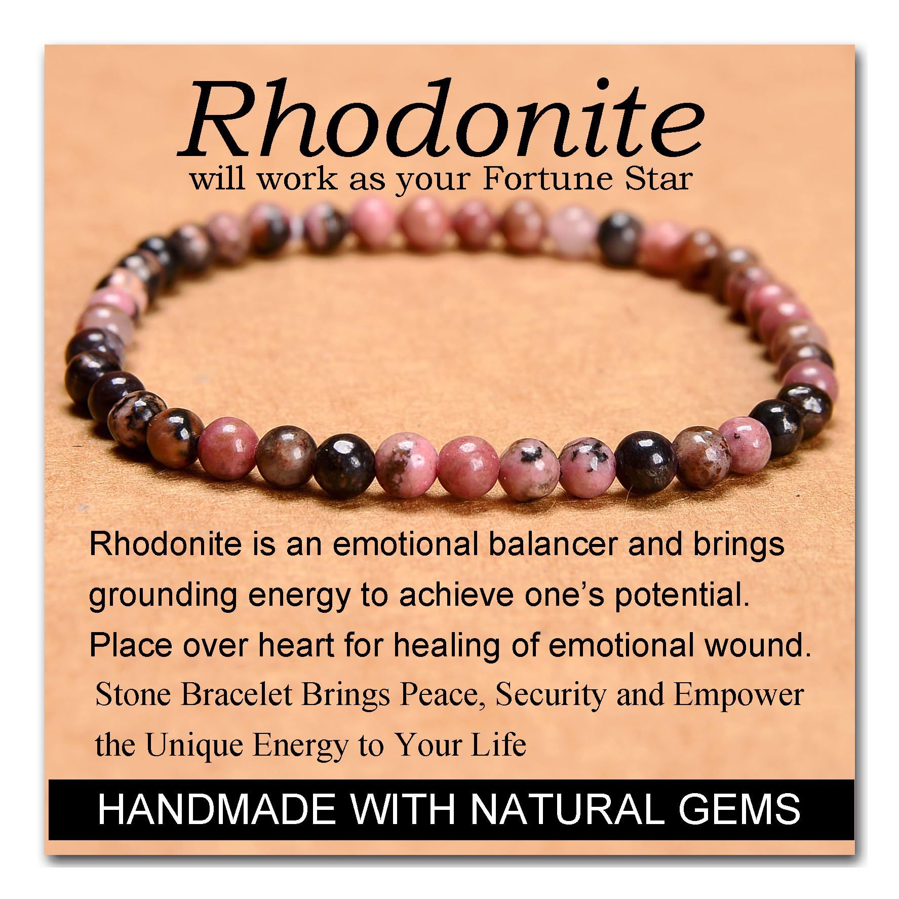 Black line rhodolite bracelet