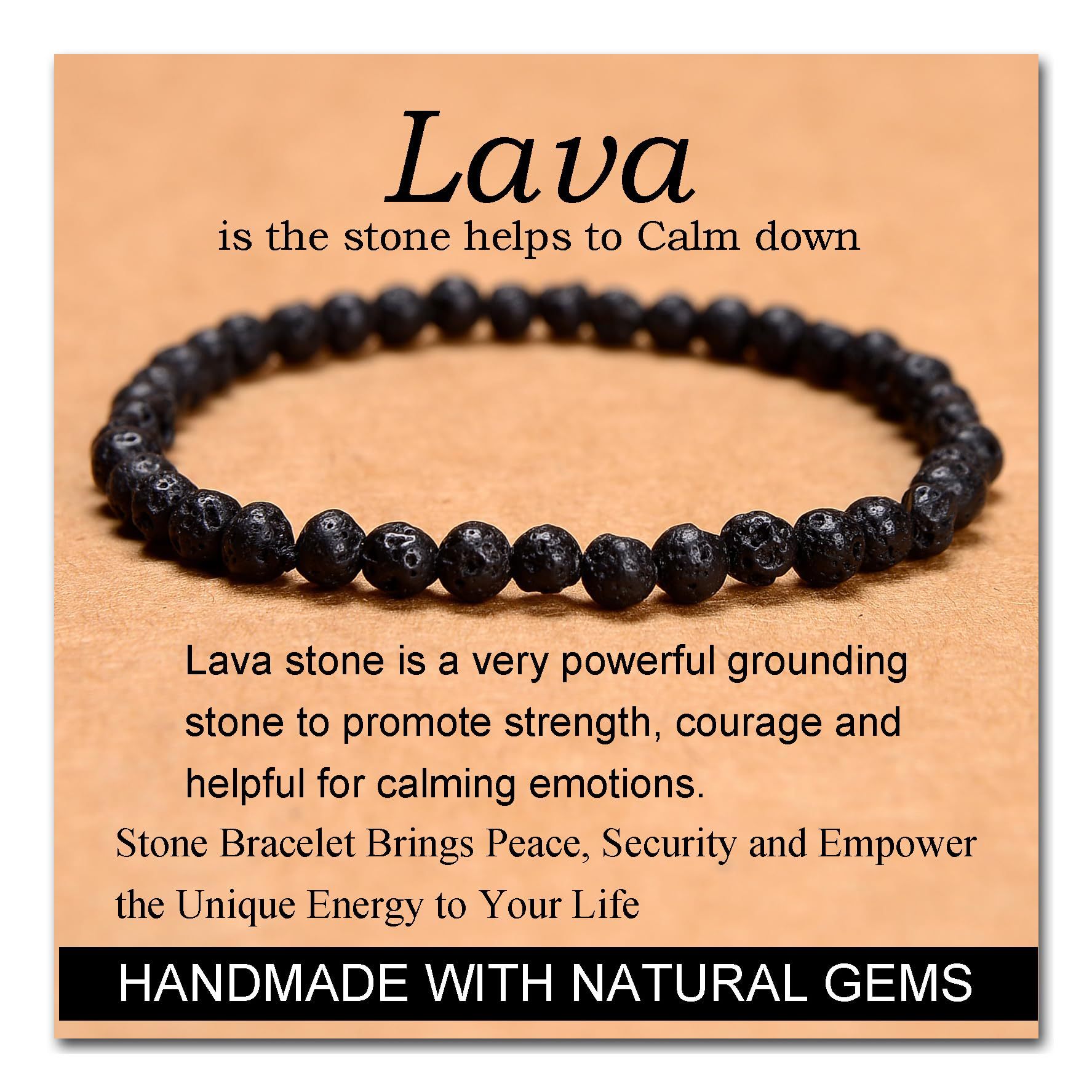 Volcanic stone bracelet