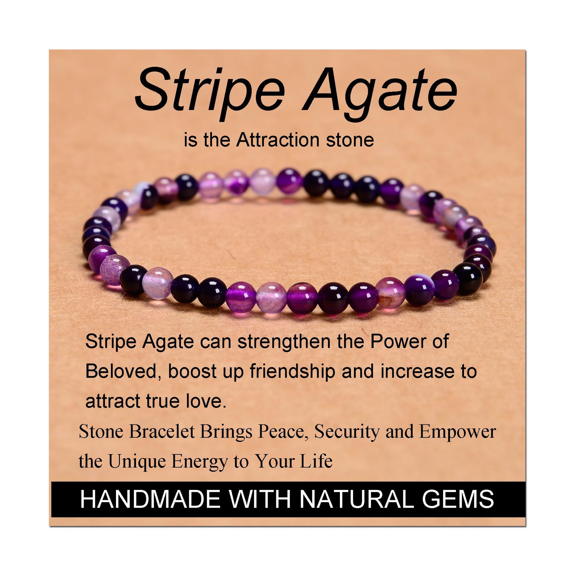 Striped agate bracelet