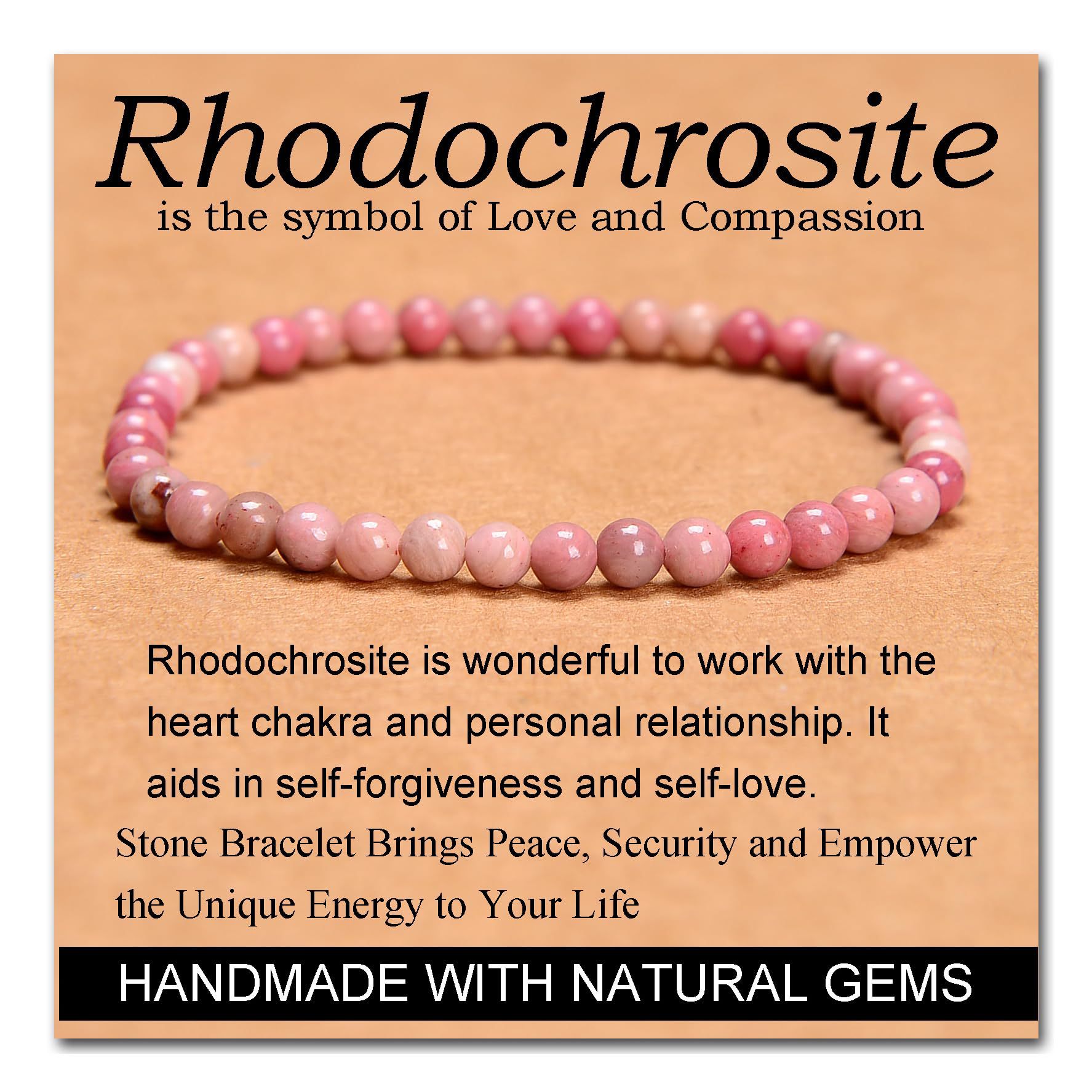 Rhodochrosite bracelet