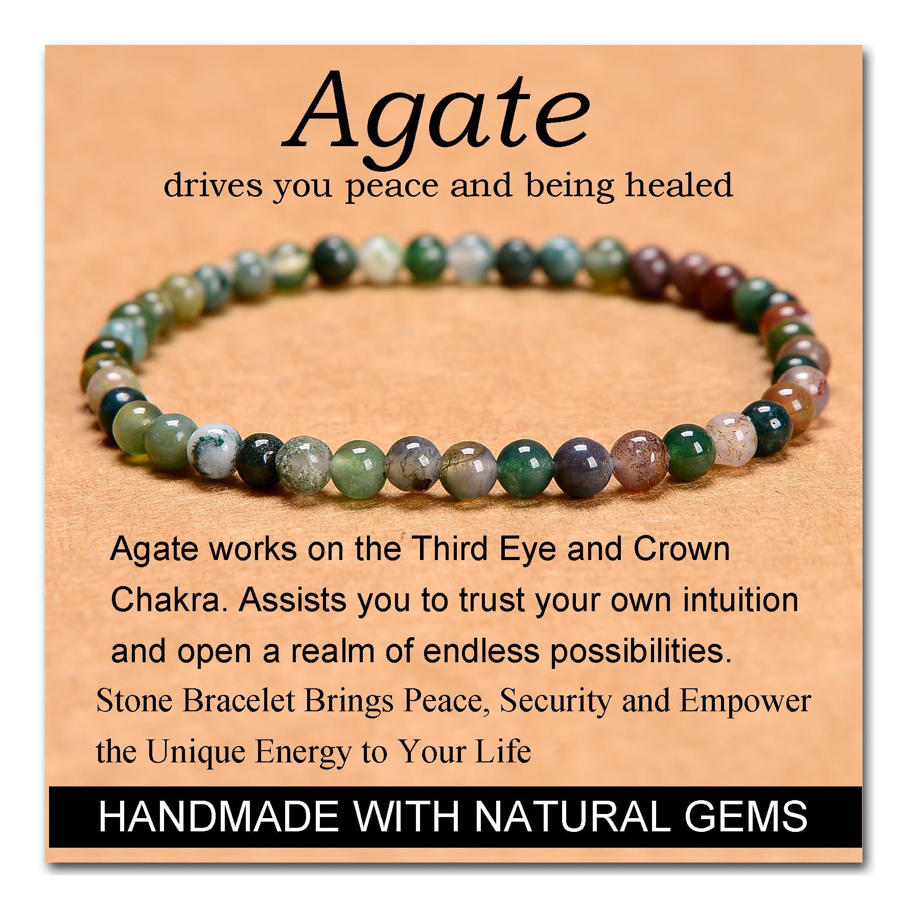 Indian agate bracelet